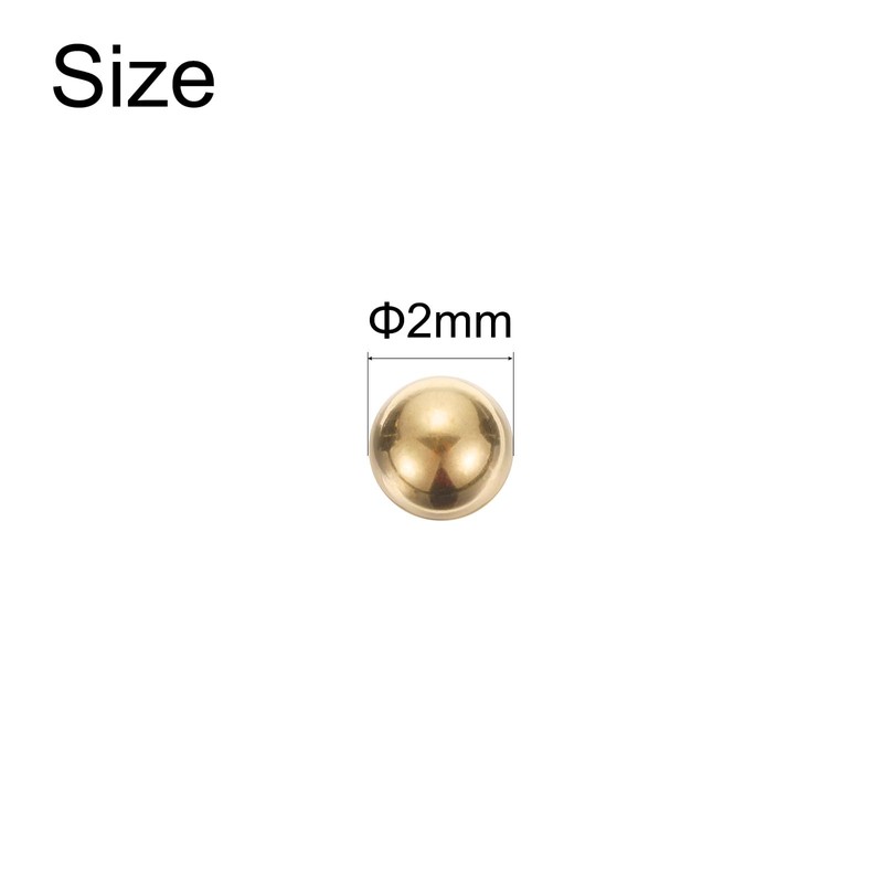 sourcing map 150pcs Precision Solid Brass Bearing Balls 2mm Industrial