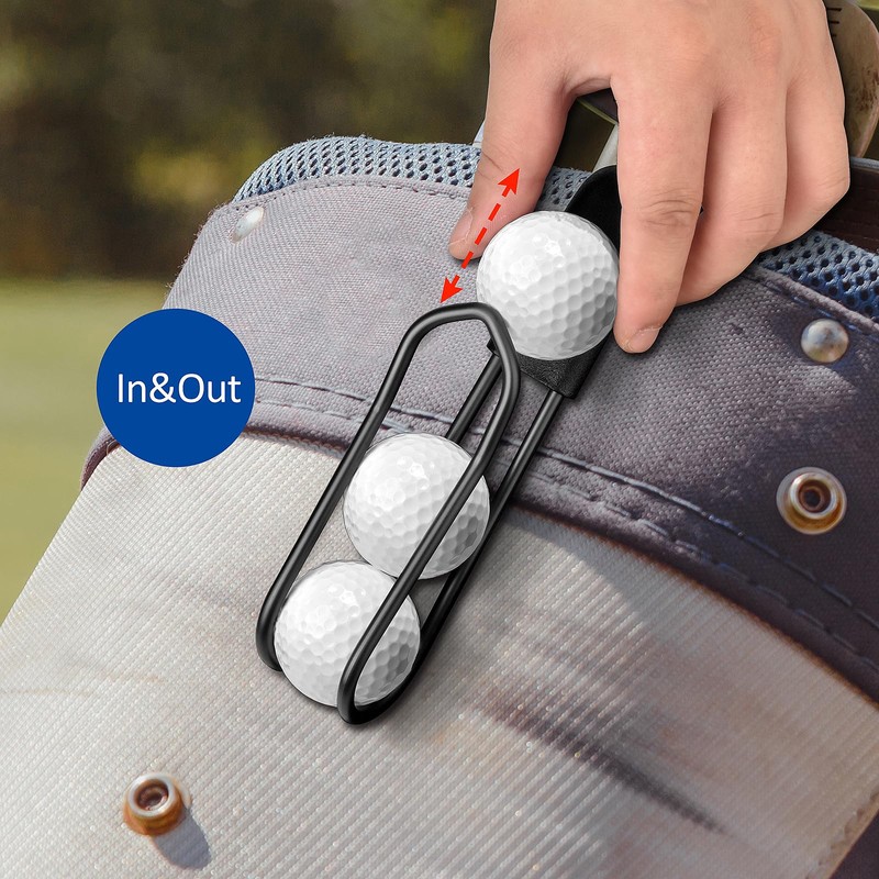 Golf Ball Holder - Holds 3 Balls Easy Attachment to