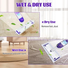 30 Pack Disposable Mop Pads Compatible with Swiffer Power Mop Pads Replacement for Swiffer Power Mop Refills, Multi-Surface Mopping Pad Refills, Wet Pads Refill for Floor Cleaning