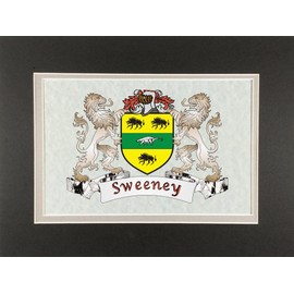 Sweeney Irish Coat of Arms Print - Frameable 9" x 12"