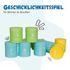 alldoro 60069 Tin Throwing Game Set - 10 Numbered Tins,