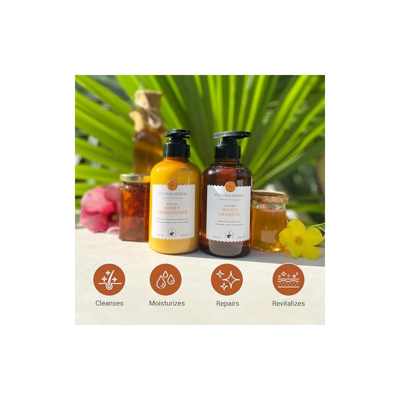 Yucatan Herbal Set de Champú y Acondicionador con Miel de