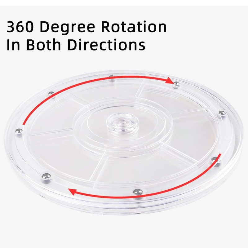 Yatinkim 22.8 cm Acrylic Turntable Rotating Base Clear 360 Degree