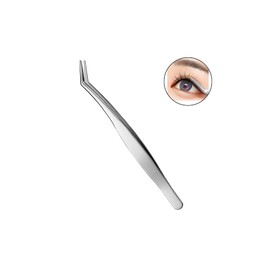 Eyelash Tweezers False Eyelashes Pink Straight Stainless Steel False Eyelashes Fine Work Eyelashes (01)