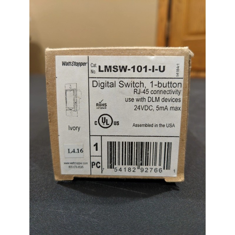WattStopper Legrand WattStopper LMSW-101-I-U, Digital Switch With RJ45 DLM Connection,