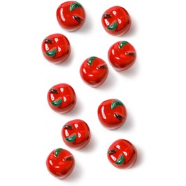 Ceramic Apple Cabinet Knobs, Kitchen Drawer Knobs, Country Decor - 5 Sets (10 Apple Pulls)