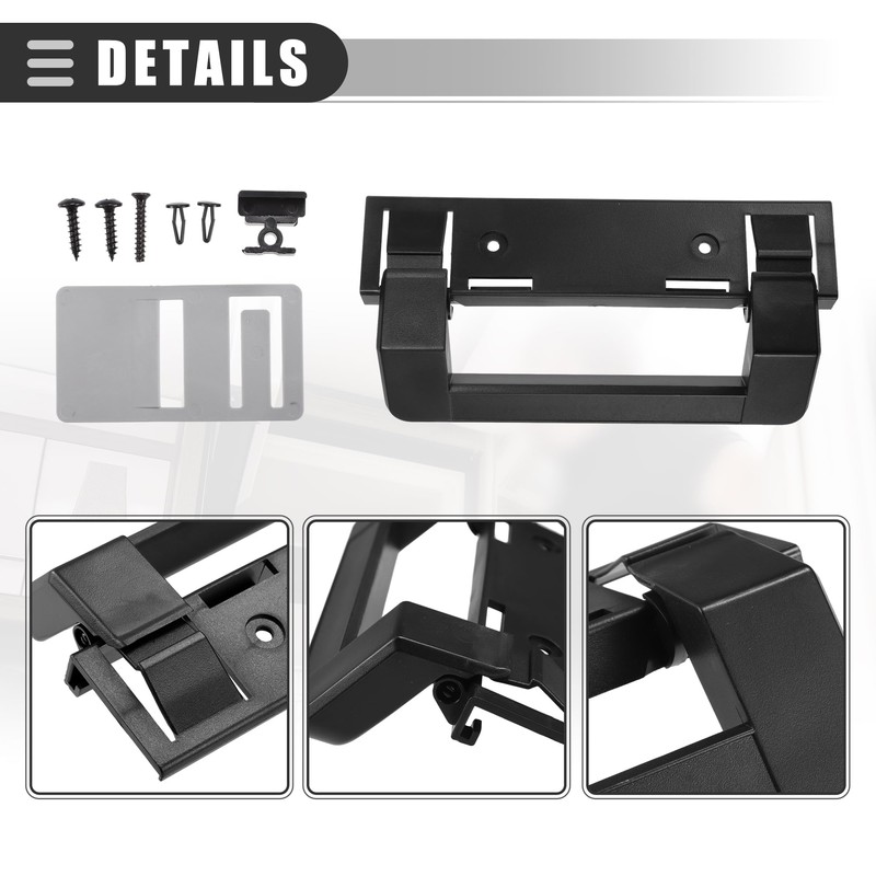 Motoforti Universal RV Refrigerator Door Handle Holder, Plastic, Black, 1