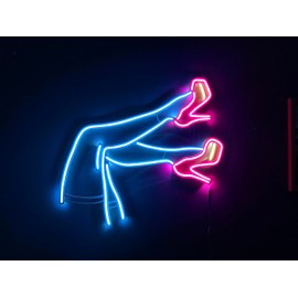 Nude Wall Sign, Neon Metal Wall Art, Lacy Neon Sign, Neon Wall Sign, LED Light Decoration, Home Office Hotel Cafe Bar Pub Wall Decor (With Remote Control)