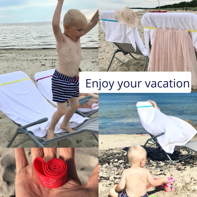 Towel Bands (6-Pack), Beach Pool & Cruise Chairs, Extra Durable,