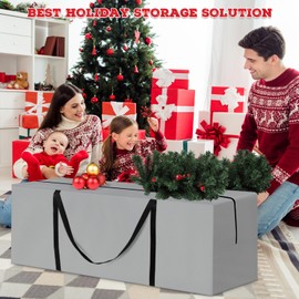 Christmas Tree Storage Bag 7.5 Ft Large Christmas Tree Bag with Reinforced Handles and Dual Zippers Wide Opening, Heavy Duty Oxford Fabric Christmas Ornament Storage Box Protects From Moisture Or Dust