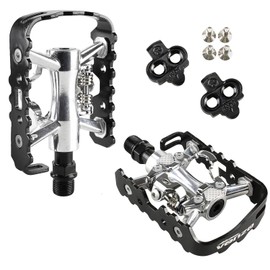 Venzo Multi-Use Compatible with Shimano SPD Mountain Bike Bicycle Sealed Clipless Pedals - Dual Platform Multi-Purpose - Great for Touring, Road, Trekking Bikes