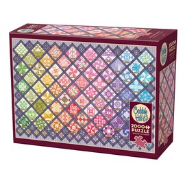 Cobble Hill 2000 Piece Puzzle - Four Square Quilt Blocks - Sample Poster Included