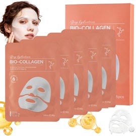 Collagen Mask Overnight Organic Collagen Real Deep Mask Pack of 5