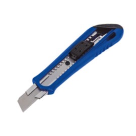 Cutter Reforzado Multiusos. Uso Profesional. Navaja de Acero Inoxidable. Mango de Neopreno. Cutter de 17 cm de Largo. Marca: High Power. Modelo: CUT-22.