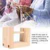 Wooden Yarn Holder 5.1in Long Sturdy Smoothing Rotatable Easy Assembly