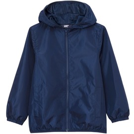 Lands' End Kids Waterproof Hooded Packable Rain Jacket Depth Navy Kids Large