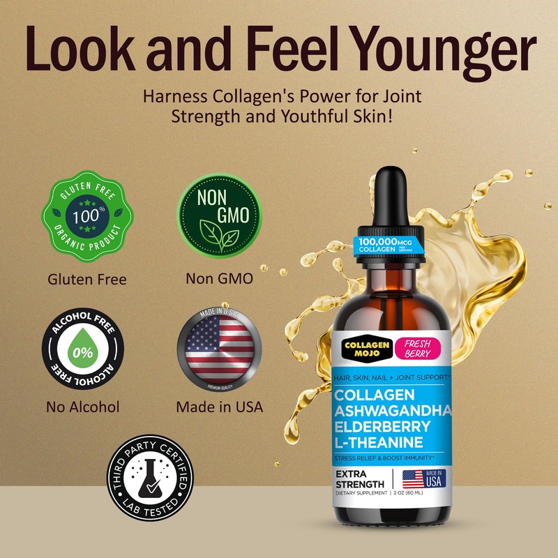 Collagen Mojo - Liquid Collagen for Women & Men, Collagen