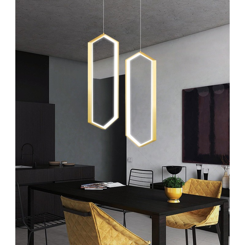 Ring Chandelier Modern LED Dimmable Pendant Lighting Adjust Ceiling Light