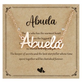 AHAETH Abuela Necklace Gifts for Women in Spanish Abuelita Birthday Jewelry Ideas Abuela Necklaces
