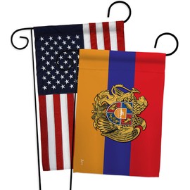 Armenian Garden Flag - Pack Regional Nationality Nation International World Country Particular Area USA Applique - House Decoration Banner Small Yard Gift Armenia Made in 13 X 18.5