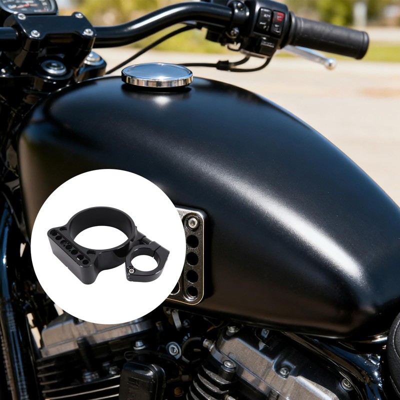 ACOLY Motorcycle Side Mount Speedometer Relocation Bracket, Mile Meter Gauge