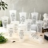 Hushee 10 Set Spanish Christian Tumblers with Lids Straws Reusable
