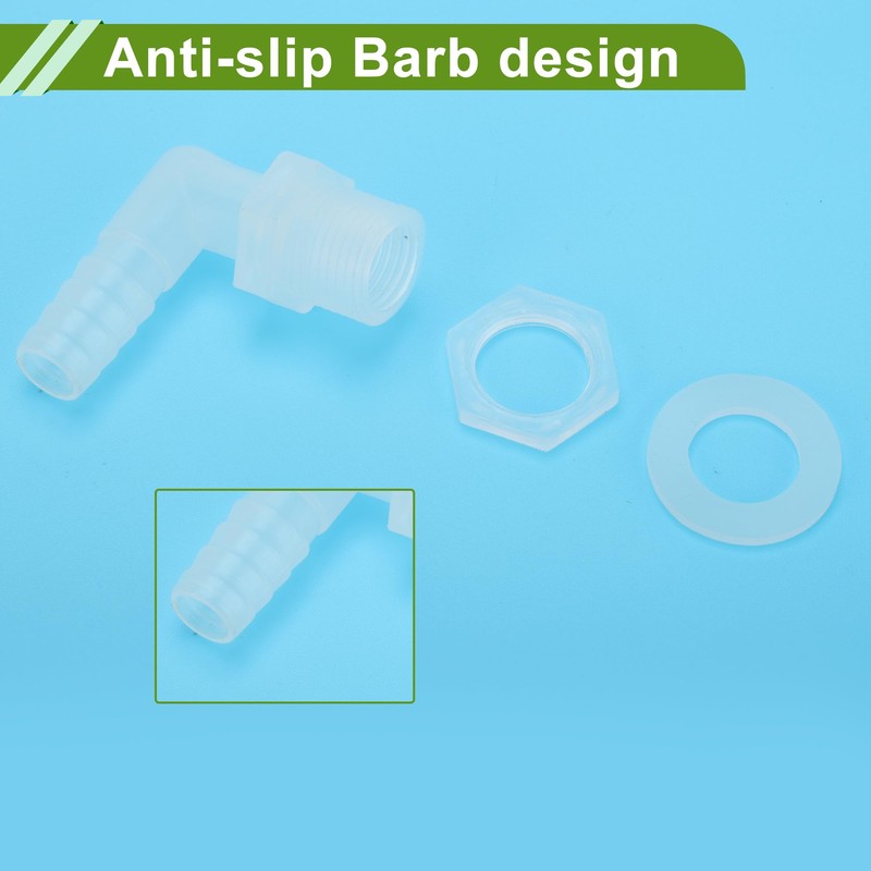 HOPESPANNER Plastic Hose Barb Fitting 3/8" Hose ID G3/8 Female