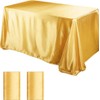 2 Pack Satin Smooth Fabric Table Cover Premium Table Cloth