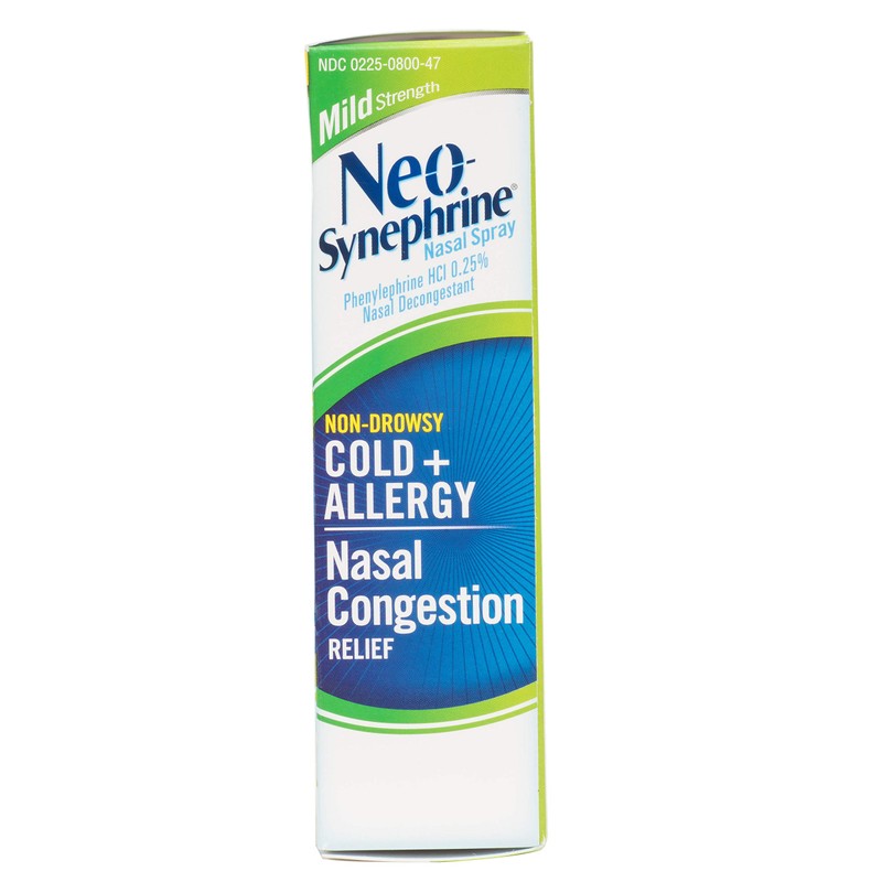 Neosynephrine Decongestant Nasal Spray for Cold & Sinus Relief, Mild