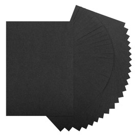 sourcing map 24 Sheets Black Cardstock Printer Paper 8.5" x 11" A4 Thick Paper Sheet 250gsm/170lb Bulk Card Stock for Printer DIY Scrapbook Menus Cards Invitations and Crafts