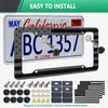 NJNYLLC Black American Flag License Plate Frame- Front Rear Patriotic