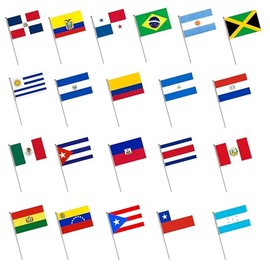 21 Flags Latin American Countries National Day Party Parades Hand Flags Sports Events Bar Decoration Latin American Flags Bunting