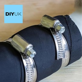 Hose Clips Pipe Clamps 8-12mm (Pack of: 5) Pack of: 5 Worm Drive Premium Adjustable for Ducting and Piping DIYUK