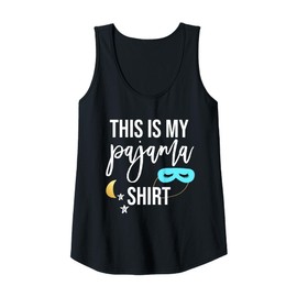 Womens Relaxing Funny Lazy Sleeping Graphic This is My Pajama Tank Top