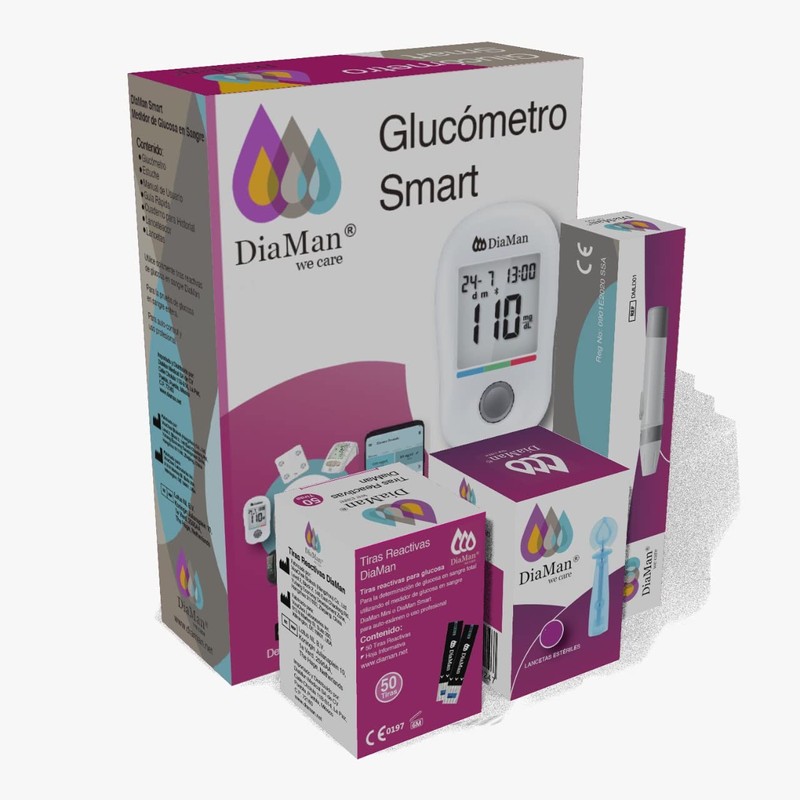Medidor de glucosa en sangre DiaMan - Glucómetro