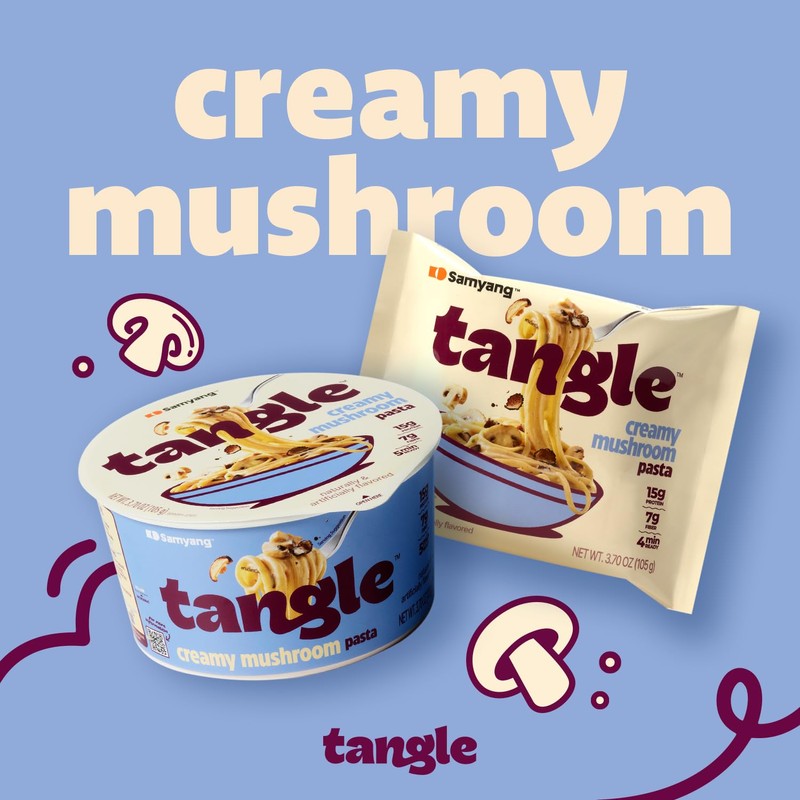Samyang Tangle Creamy Mushroom Linguine Truffle and Shiitake Flavor Savory