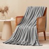 Aisbo Cuddly Blanket, Fluffy Fleece Blanket, Warm Sofa Blanket, Grey,
