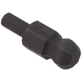 BONDHUS Hexagon Ball Point Bit 0.5 inches (12 mm) [Drive: 0.25 inch (6.35 mm), Total Length: 1.0 inches (25 mm); Black Dyed BI12MM No.11080