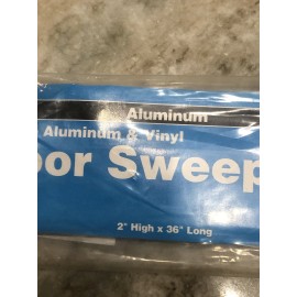 M-D MD Deluxe Aluminum &  Vinyl Door Sweep 2” High X 36” Long-Gray/Whit