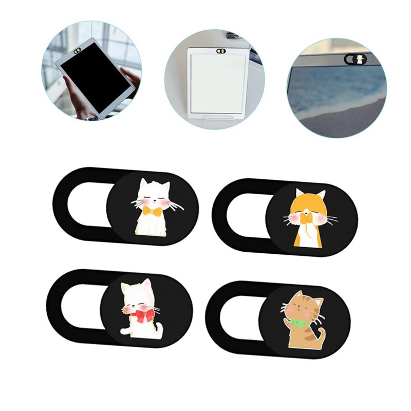 Angoily 4pcs Cat Webcam Cover Adorable Privacy Camera for Laptop