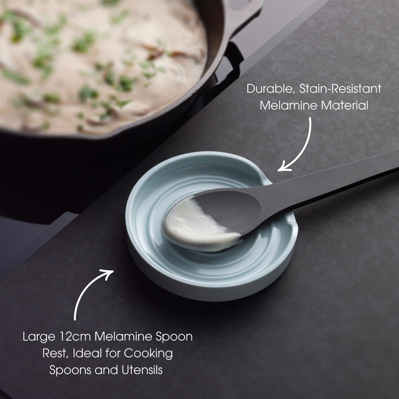 Zeal Circular Spoon Rest, Melamine Utensil Holder Rest, Tea Bag