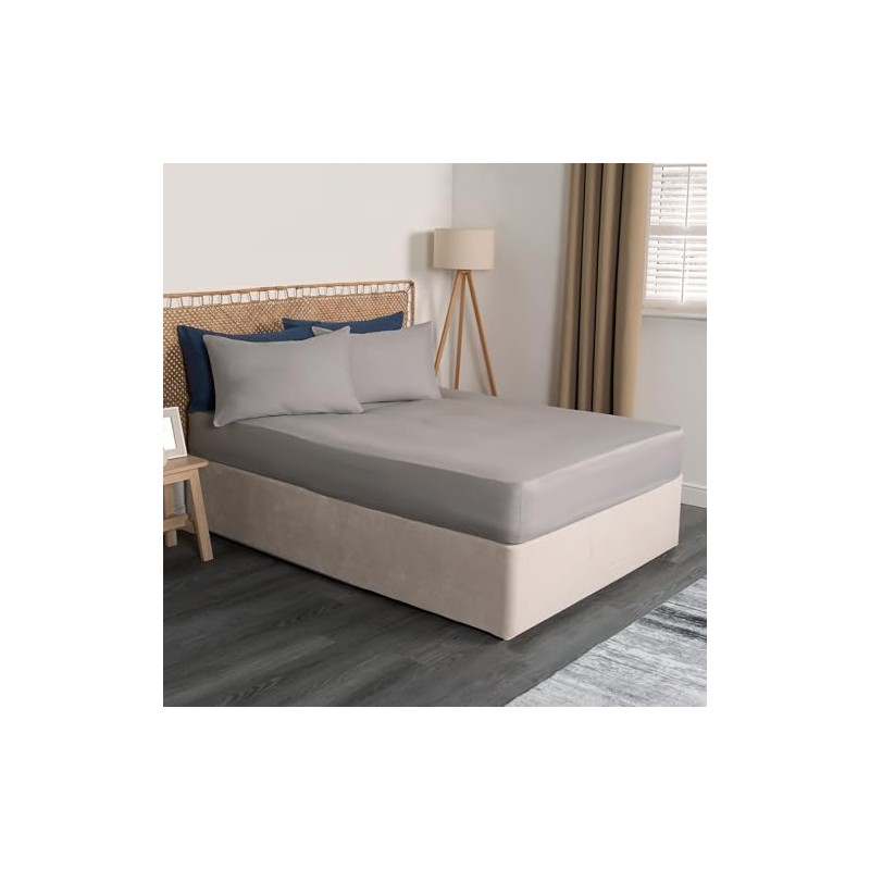 Highams Cotton Fitted Sheets King Size, Deep Fitted Sheet Bed