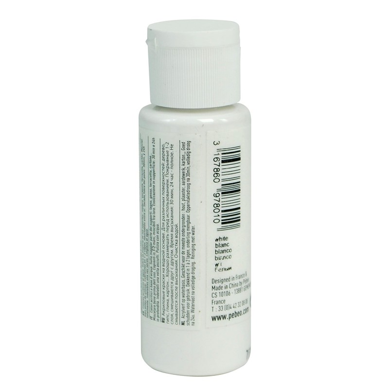 PEBEO 97801 ACRYLIC 59ML MATT WHITE, 3.3 x 3.3 x