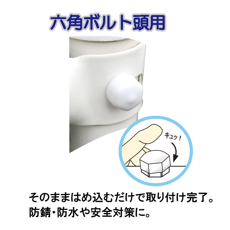 DAIDOHANT 10187079 End Screw Cap White [For M10 / Hex