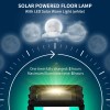 Auto On/Off LED Solar Floor Lamp Outdoor Rattan Garden Lantern