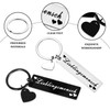 VEHYEGOI 2 Pieces Of Creative Keychains, Stainless Steel Rectangular Keychains,