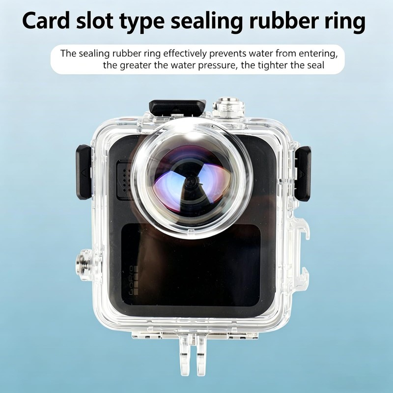 HoneTeek Waterproof Housing Case for Gopro Max 2, 50m/164ft Waterproof