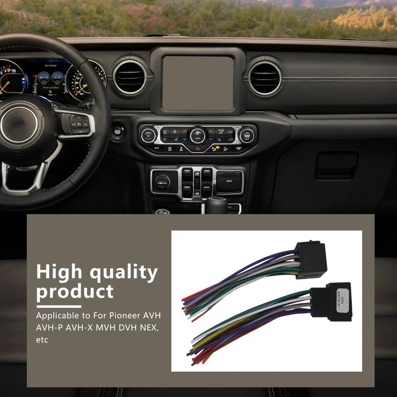 Car 16 Pin Radio Wiring Harness Adapter Male & Female