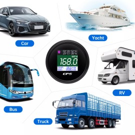 ARTILAURA 52mm Digital Car Boat GPS Speedometer 0-999 MPH Km/H Odometer Gauge Waterproof