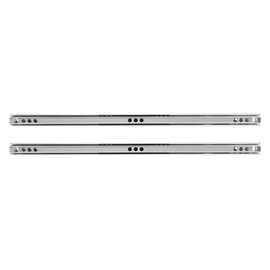 Drawer Slide, 2Pcs/Set 342x17mm Cold Rolled Steel Drawer Rail Ball Bearing Slide Galvanized Drawer Bidirectional Slide Rail for Cabinet Sideboard (13.5x0.7x0.3in)